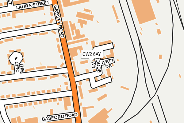 CW2 6AY map - OS OpenMap – Local (Ordnance Survey)