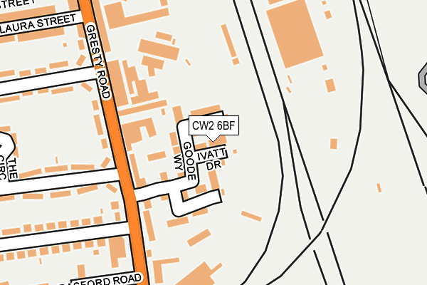 CW2 6BF map - OS OpenMap – Local (Ordnance Survey)