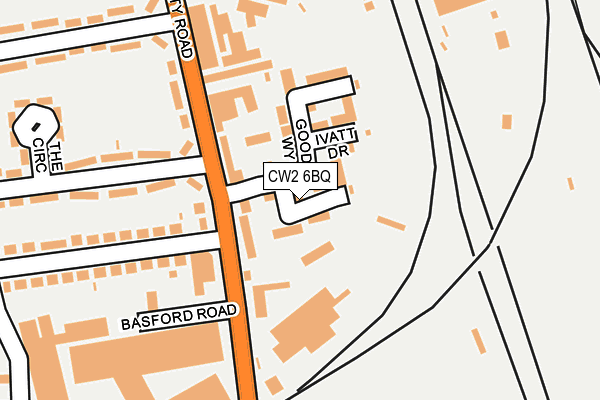 CW2 6BQ map - OS OpenMap – Local (Ordnance Survey)