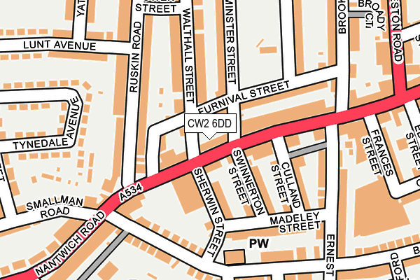 CW2 6DD map - OS OpenMap – Local (Ordnance Survey)