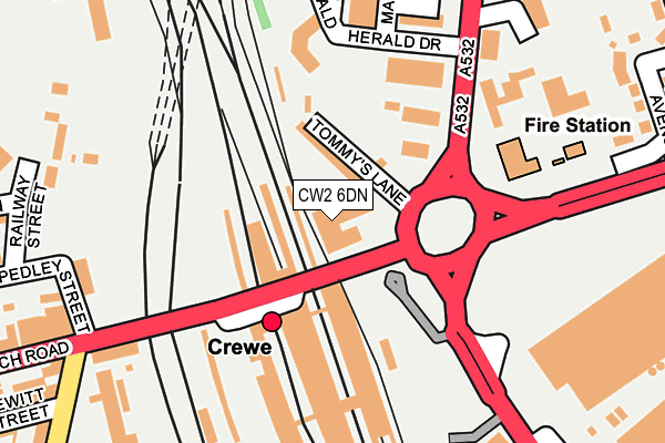 CW2 6DN map - OS OpenMap – Local (Ordnance Survey)
