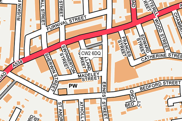 CW2 6DQ map - OS OpenMap – Local (Ordnance Survey)