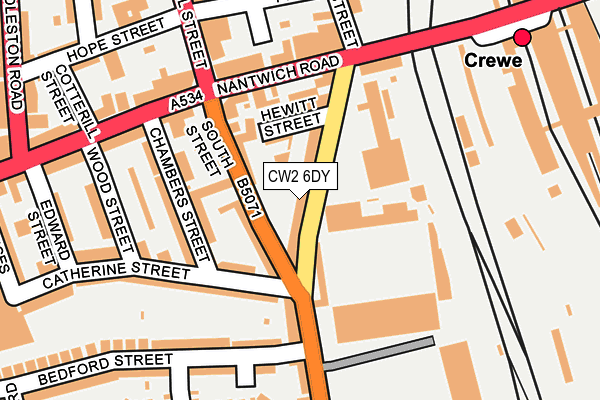 CW2 6DY map - OS OpenMap – Local (Ordnance Survey)