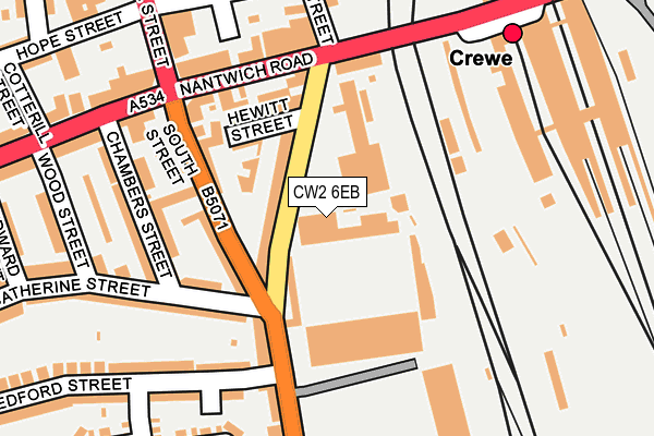CW2 6EB map - OS OpenMap – Local (Ordnance Survey)