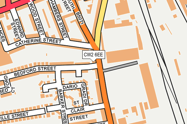 CW2 6EE map - OS OpenMap – Local (Ordnance Survey)