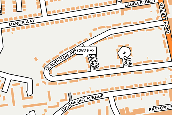 CW2 6EX map - OS OpenMap – Local (Ordnance Survey)