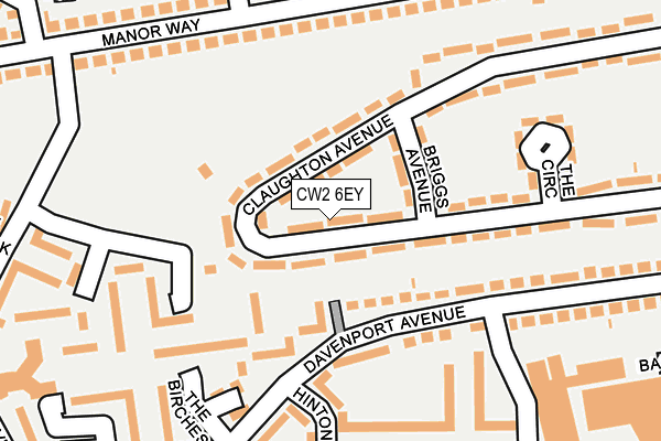 CW2 6EY map - OS OpenMap – Local (Ordnance Survey)