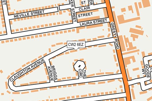 CW2 6EZ map - OS OpenMap – Local (Ordnance Survey)