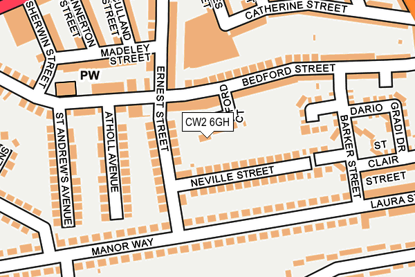 CW2 6GH map - OS OpenMap – Local (Ordnance Survey)