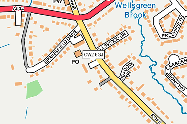 CW2 6GJ map - OS OpenMap – Local (Ordnance Survey)