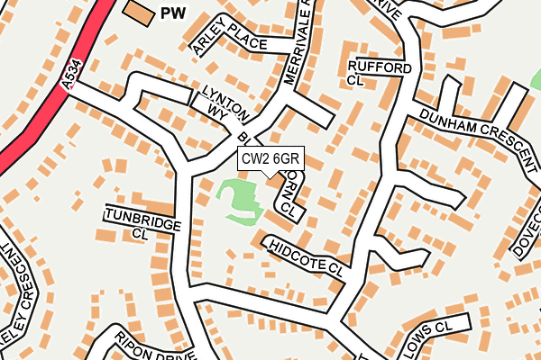 CW2 6GR map - OS OpenMap – Local (Ordnance Survey)