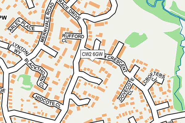 CW2 6GW map - OS OpenMap – Local (Ordnance Survey)