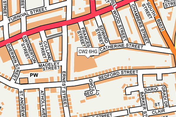 CW2 6HG map - OS OpenMap – Local (Ordnance Survey)