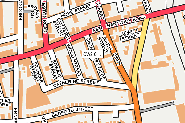 CW2 6HJ map - OS OpenMap – Local (Ordnance Survey)