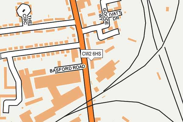 CW2 6HS map - OS OpenMap – Local (Ordnance Survey)