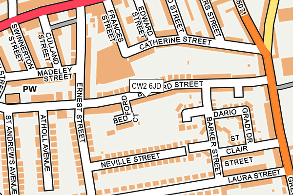 CW2 6JD map - OS OpenMap – Local (Ordnance Survey)