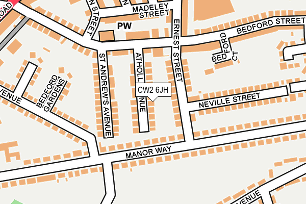 CW2 6JH map - OS OpenMap – Local (Ordnance Survey)