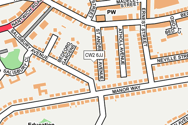 CW2 6JJ map - OS OpenMap – Local (Ordnance Survey)