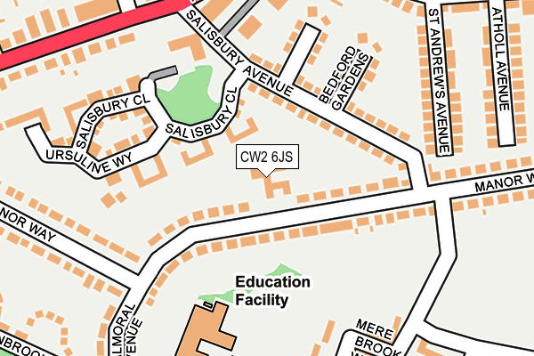 CW2 6JS map - OS OpenMap – Local (Ordnance Survey)