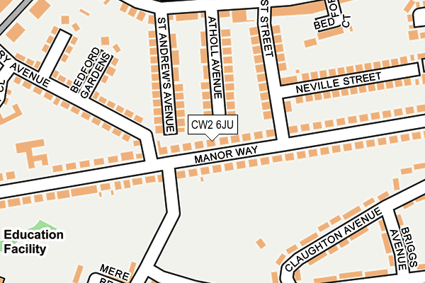 CW2 6JU map - OS OpenMap – Local (Ordnance Survey)