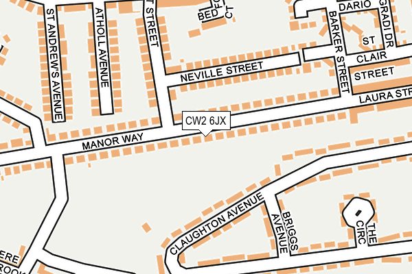 CW2 6JX map - OS OpenMap – Local (Ordnance Survey)