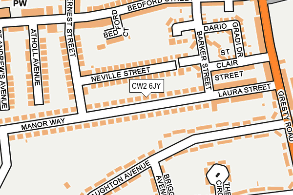 CW2 6JY map - OS OpenMap – Local (Ordnance Survey)