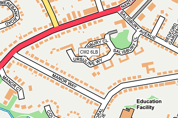 CW2 6LB map - OS OpenMap – Local (Ordnance Survey)