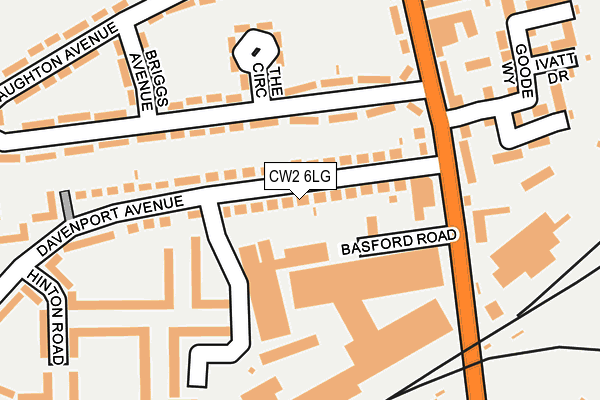 CW2 6LG map - OS OpenMap – Local (Ordnance Survey)