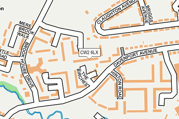 CW2 6LX map - OS OpenMap – Local (Ordnance Survey)