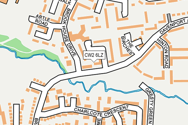 CW2 6LZ map - OS OpenMap – Local (Ordnance Survey)