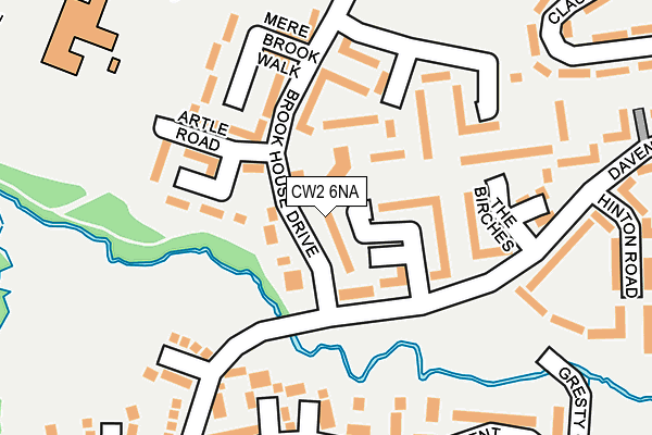 CW2 6NA map - OS OpenMap – Local (Ordnance Survey)