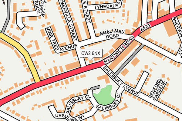 CW2 6NX map - OS OpenMap – Local (Ordnance Survey)