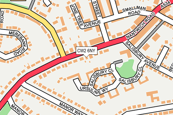 CW2 6NY map - OS OpenMap – Local (Ordnance Survey)