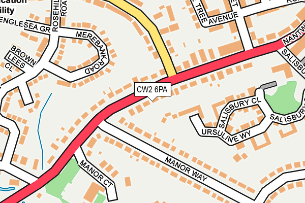 CW2 6PA map - OS OpenMap – Local (Ordnance Survey)