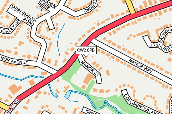 CW2 6PB map - OS OpenMap – Local (Ordnance Survey)