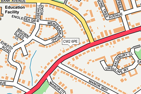 CW2 6PE map - OS OpenMap – Local (Ordnance Survey)