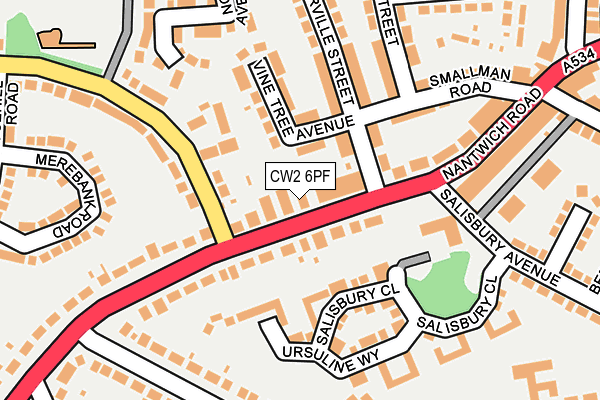 CW2 6PF map - OS OpenMap – Local (Ordnance Survey)