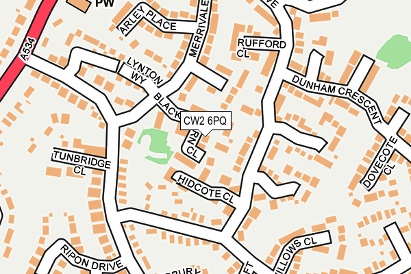 CW2 6PQ map - OS OpenMap – Local (Ordnance Survey)