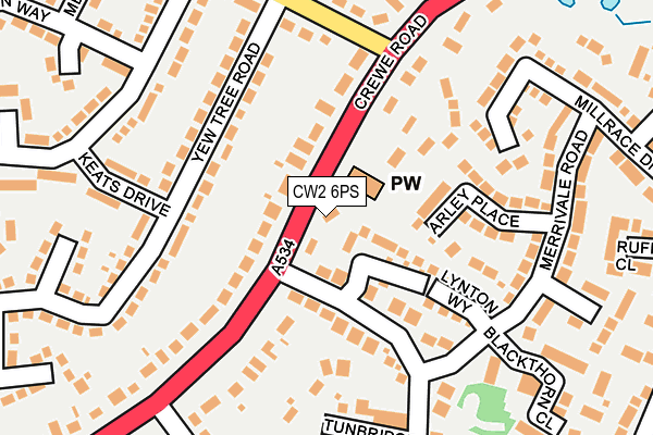 CW2 6PS map - OS OpenMap – Local (Ordnance Survey)