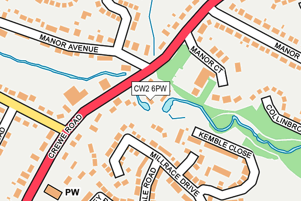 CW2 6PW map - OS OpenMap – Local (Ordnance Survey)