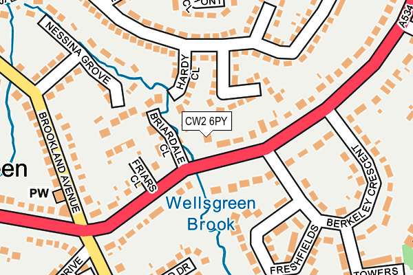 CW2 6PY map - OS OpenMap – Local (Ordnance Survey)