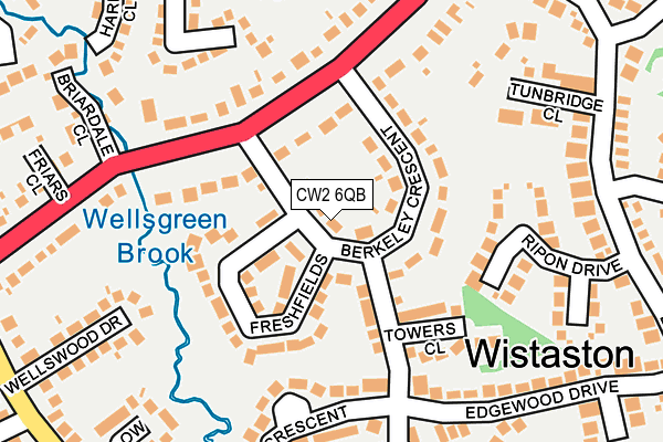 CW2 6QB map - OS OpenMap – Local (Ordnance Survey)