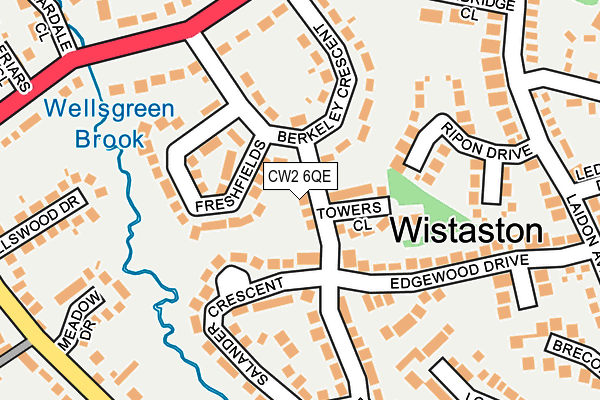 CW2 6QE map - OS OpenMap – Local (Ordnance Survey)