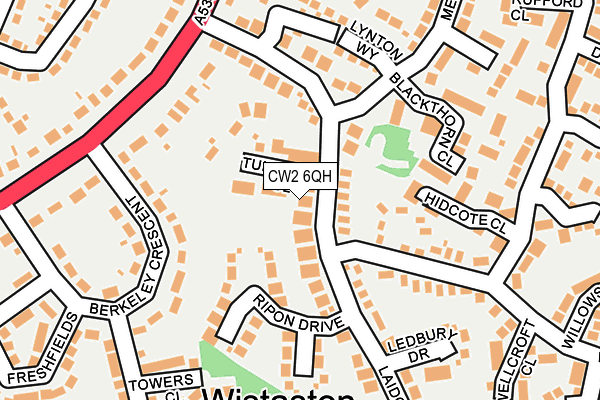 CW2 6QH map - OS OpenMap – Local (Ordnance Survey)