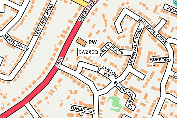 CW2 6QQ map - OS OpenMap – Local (Ordnance Survey)