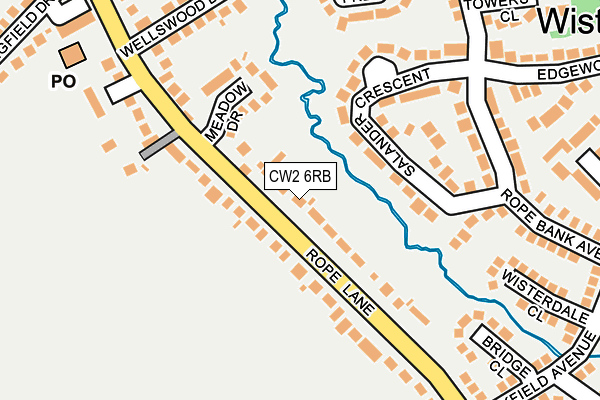 CW2 6RB map - OS OpenMap – Local (Ordnance Survey)