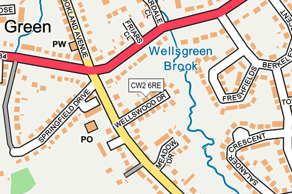 CW2 6RE map - OS OpenMap – Local (Ordnance Survey)