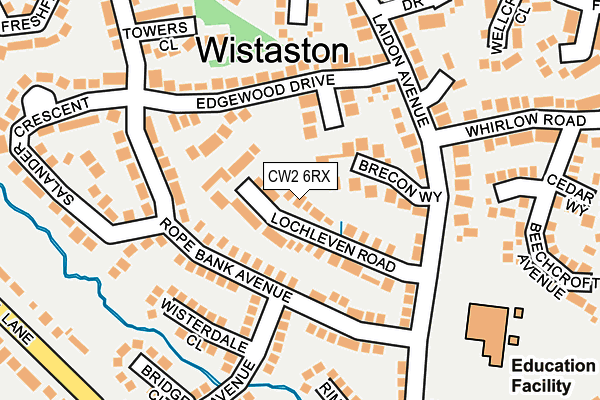 CW2 6RX map - OS OpenMap – Local (Ordnance Survey)