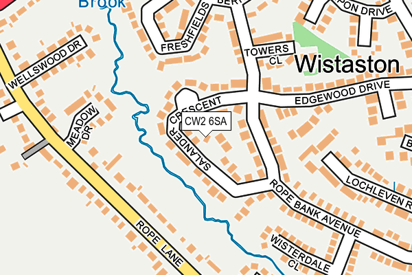 CW2 6SA map - OS OpenMap – Local (Ordnance Survey)