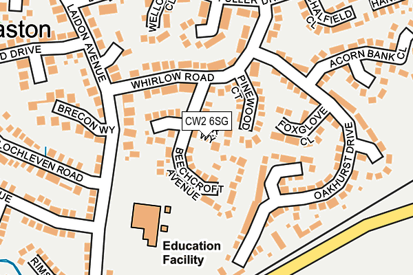 CW2 6SG map - OS OpenMap – Local (Ordnance Survey)